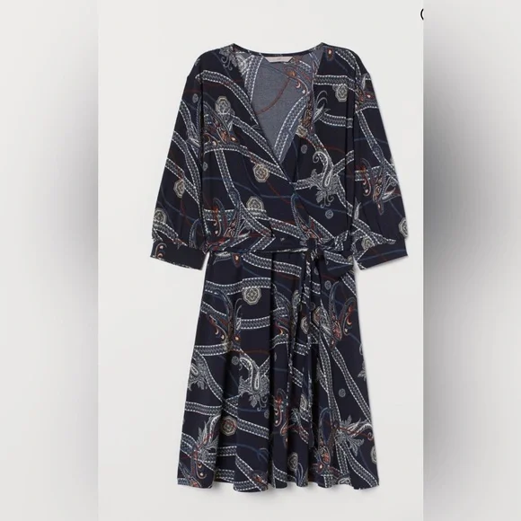 h&m blue paisley dress Ladies - Blue/Paisley Smocked Bandeau Dress - Size: XXL